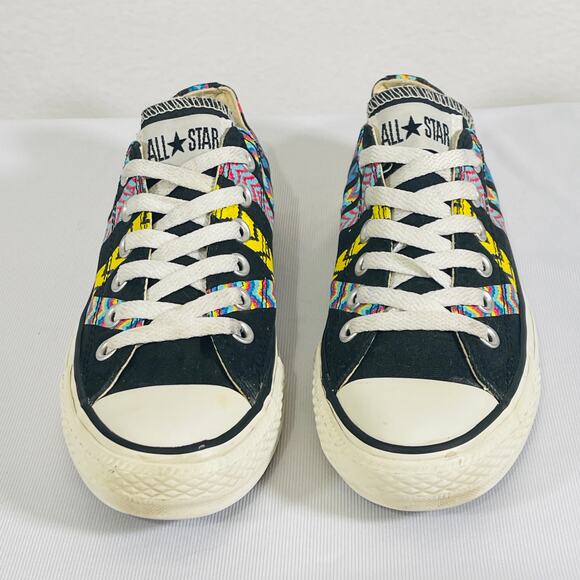 Converse All Star Black Multicolor Southwestern Themed Sneakers Womens Size 7 - Picture 9 of 14